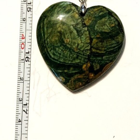 Ocean Jasper Heart Pendant Necklace – Renewal, Joy & Emotional Flow - Picture 6 of 6